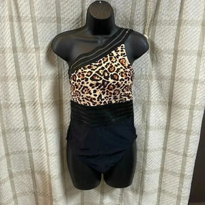 CUPSHE One Piece Bathing Suits One Shoulder Adjustable Straps Cutout Mesh